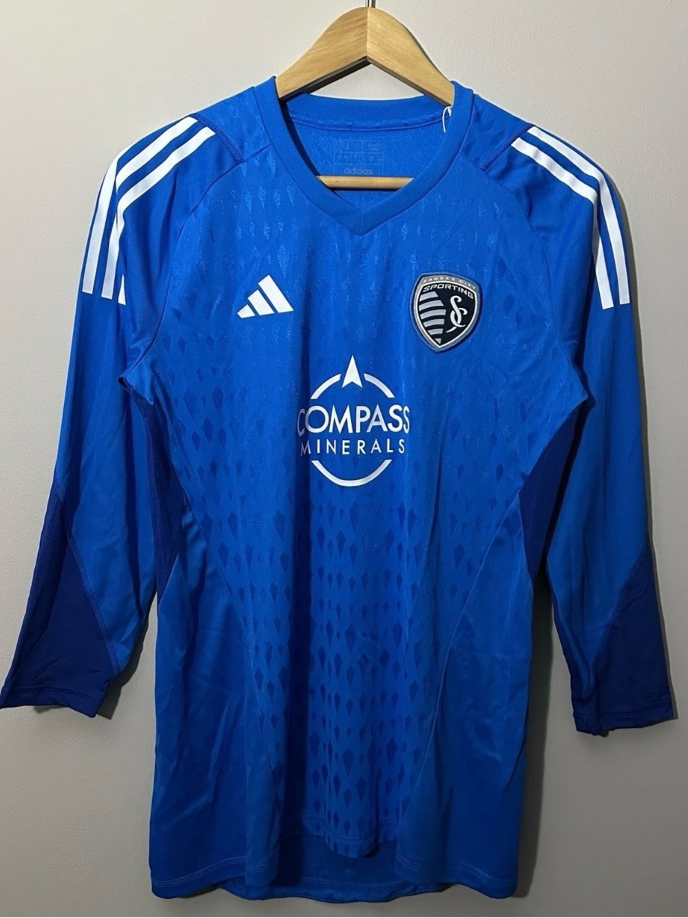 Adidas Sporting Kansas City Goalkeeper Long Sleeve Jersey Size Large Slim NWT
